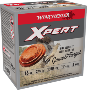 WINCHESTER XPERT STEEL HV 16GA 2.75" 15/16OZ 1350FPS #6 AMMO 25RDS