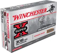WINCHESTER SUPER-X 308 WIN 150GR POWER POINT AMMO 20RDS