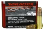 WINCHESTER SUPER-X 22LR 40GR 1280FPS POWER POINT AMMO