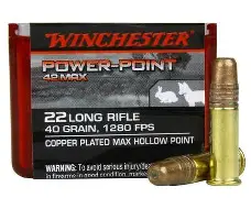 WINCHESTER SUPER-X 22LR 40GR 1280FPS POWER POINT AMMO