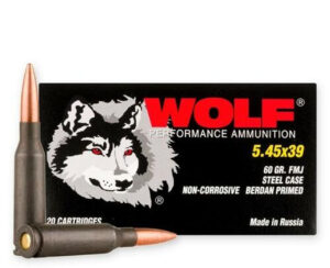 WOLF 5.45X39MM 60GR FMJ AMMO 20RDS