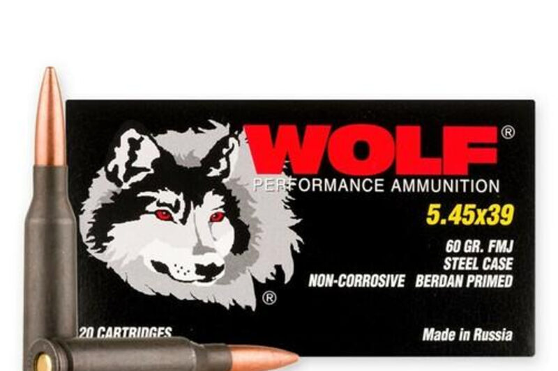 WOLF 5.45X39MM 60GR FMJ AMMO 20RDS