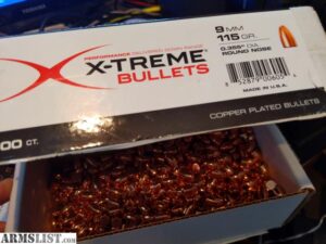 X-TREME BULLETS 9MM 115GR HP 500CT