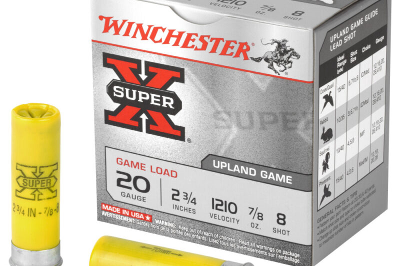 WINCHESTER SUPER-X 20GA 2.75" 7/8OZ 1210FPS #8 UPLAND GAME AMMO 25RDS