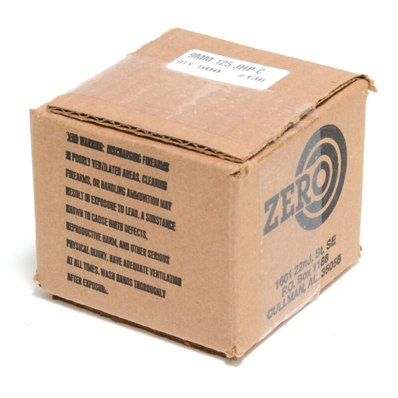 ZERO 9MM 125GR JHP-C BULLETS 500CT