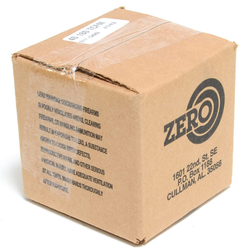 ZERO 40CAL (.400") 180GR TCFM BULLETS 500CT