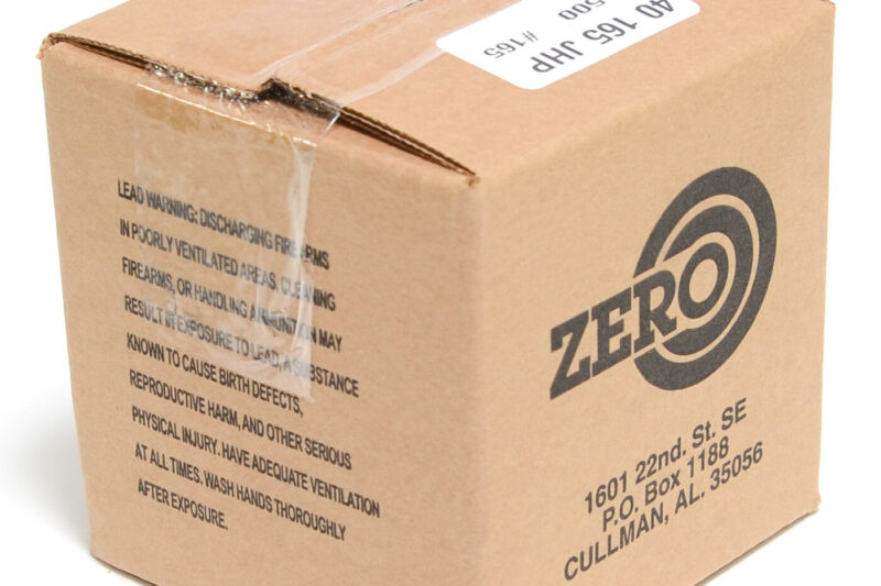 ZERO 40 CAL 165GR JHP 500CT ZERO 40CAL (.400") 165GR JHP BULLETS 500CT