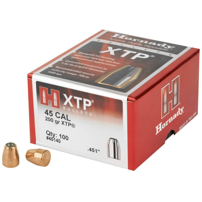HORNADY 45CAL (.451") 200GR XTP BULLETS 100CT