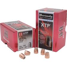 HORNADY 45CAL (.451") 185GR HP/XTP BULLETS 100CT