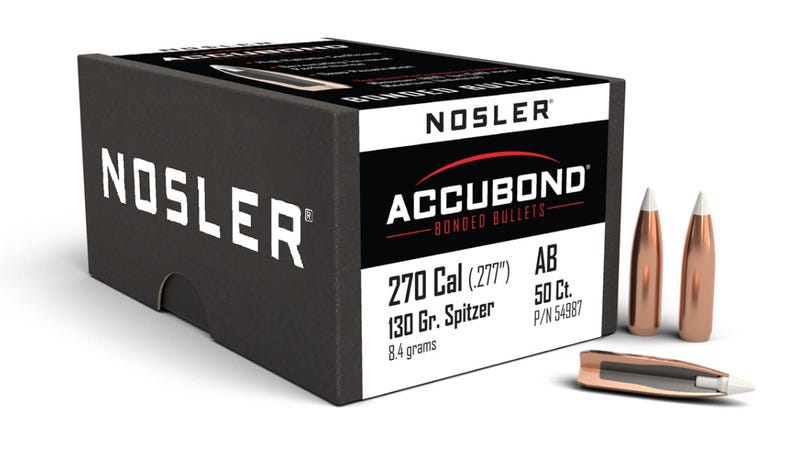 NOSLER 270CAL (.277") 130GR ACCUBOND BULLETS 50CT
