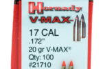 HORNADY 17 CAL (.172") 20GR VMAX BULLETS 100CT