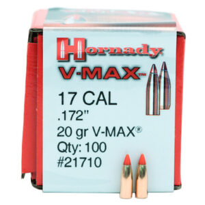 HORNADY 17 CAL (.172") 20GR VMAX BULLETS 100CT