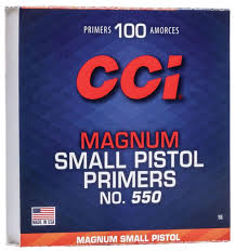 CCI NO.550 SMALL PISTOL MAGNUM PRIMERS 100CT