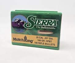 SIERRA 25CAL (.257") 100GR HPBT MATCHKING BULLETS 100CT