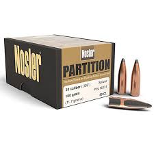NOSLER 30CAL (.308") 180GR PARTITION BULLETS 50CT