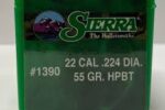 SIERRA 22CAL (.224") 55GR BOAT TAIL HP BULLETS 100CT
