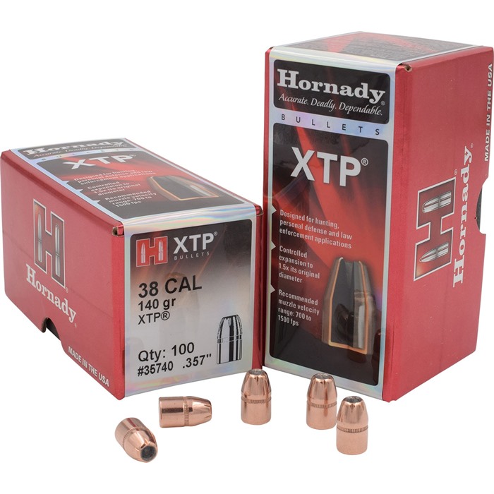 HORNADY 38 CAL (.357") 140GR XTP BULLETS 100CT