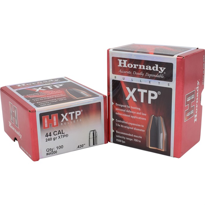 HORNADY 44 CAL (.430") 240gr HP/XTP BULLETS 100CT