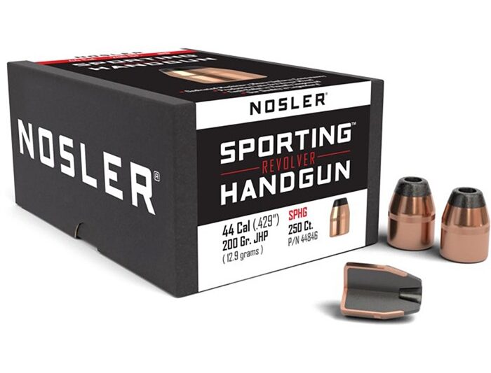 NOSLER 44CAL (.429") 200gr JHP BULLETS 250CT