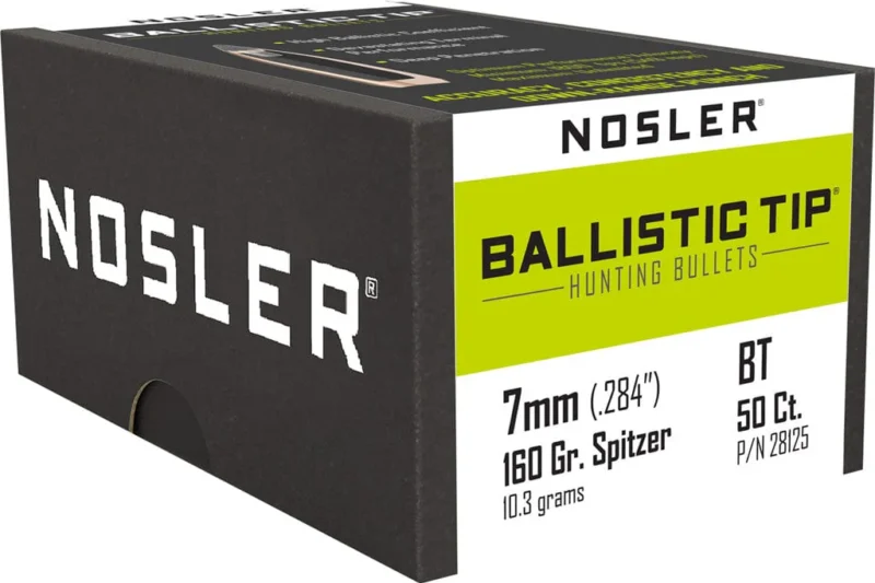 nosler-nosler-ballistic-tip-hunting-bullets-7mm-160-gr-spitzer-point-50-pk-40834036891879 NOSLER 7MM (.284") 160GR BALLISTIC TIP BULLETS 50CT