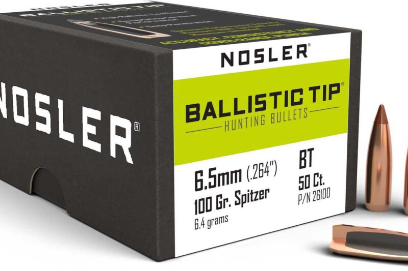 opplanet-nosler-26100-ballistic-tip-hunting-6-5mm-264-100-gr-ballistic-tip-hunting-50-bo-main NOSLER 6.5MM (.264") 100GR BALLISTIC TIP SPITZER BULLETS 50CT
