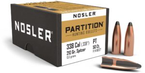 NOLSER 338 (.338") 210GR PARTITION BULLETS 50CT