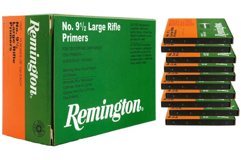 REMINGTON NO. 9-1/2 LARGE RIFLE PRIMERS 1000CT