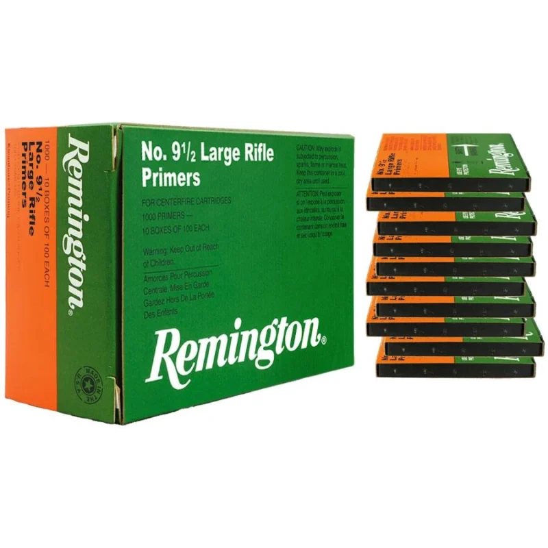 REMINGTON NO. 9-1/2 LARGE RIFLE PRIMERS 1000CT