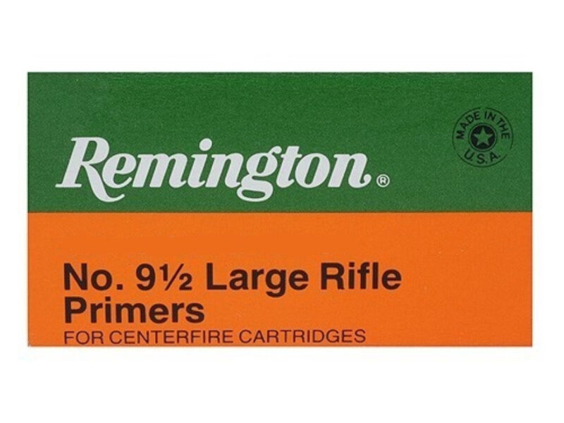 REMINGTON NO. 9-1/2 LARGE RIFLE PRIMERS 100CT