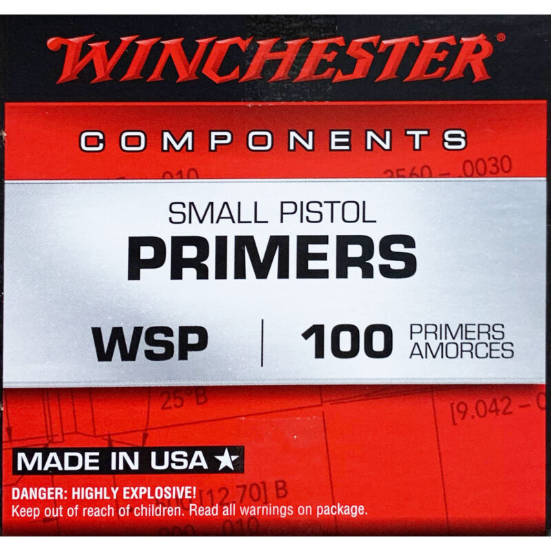 WINCHESTER SMALL PISTOL PRIMERS 100