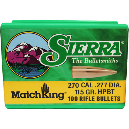 SIERRA 6.8 (.277") 115GR HPBT MATCHKING BULLETS 100CT