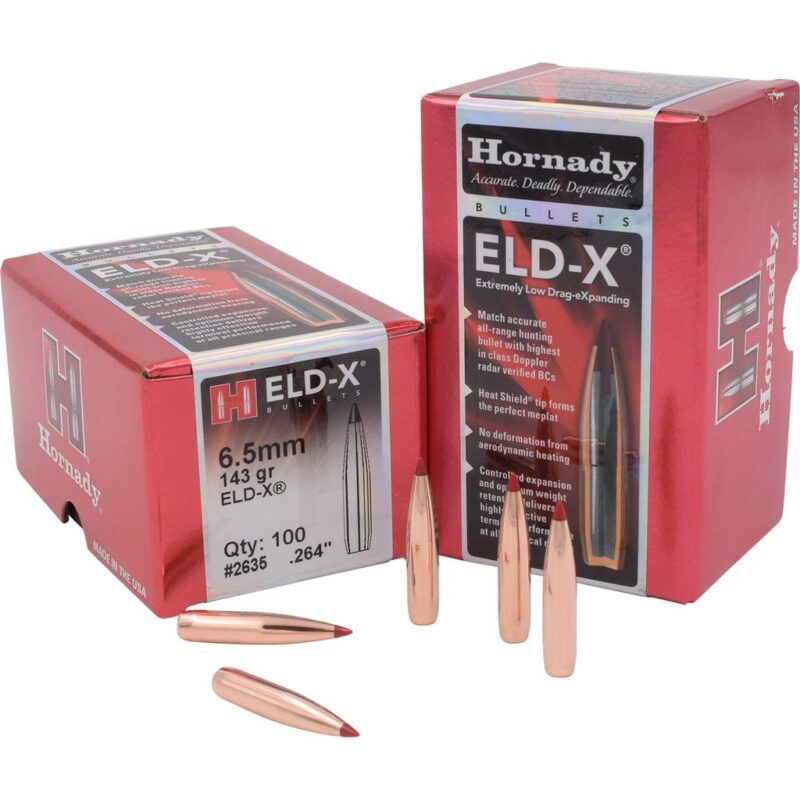HORNADY 6.5MM (.264") 143GR ELD-X BULLETS 100CT