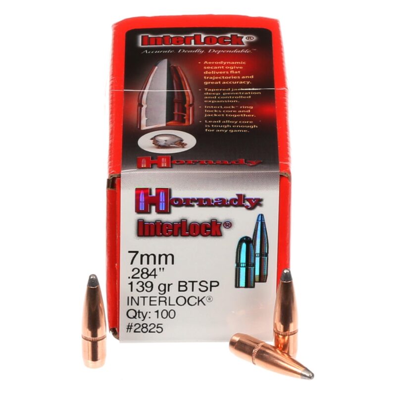 HORNADY 7MM (.284") 139GR BTSP BULLETS 100CT