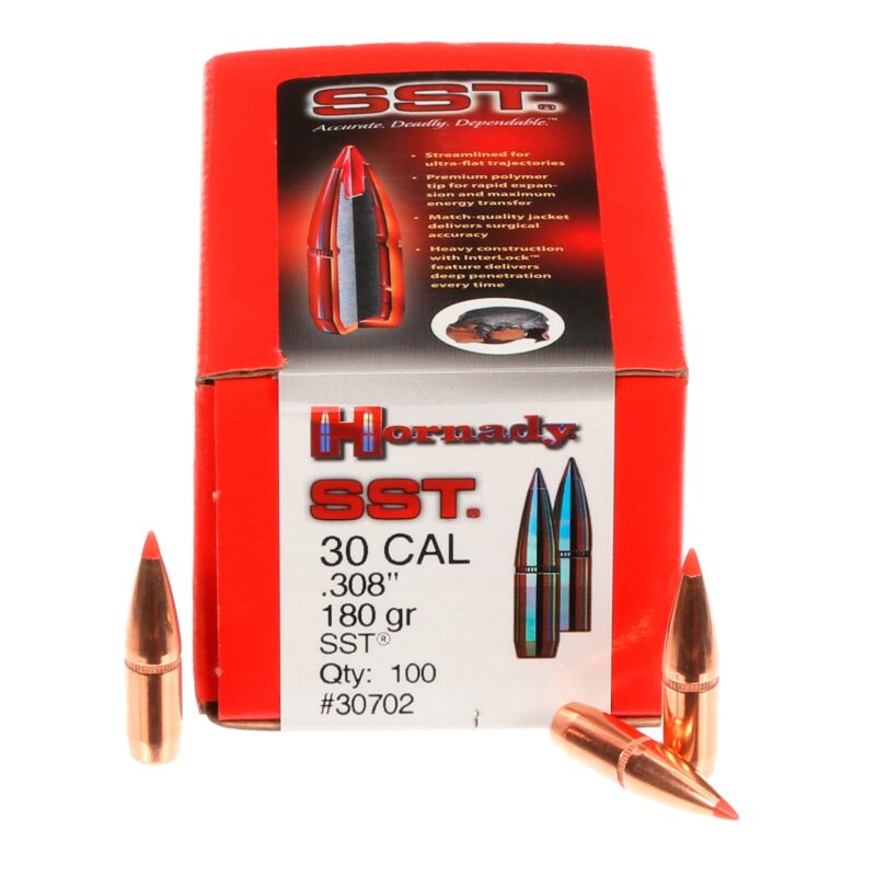 HORNADY 30CAL (.308") 180GR SST BULLETS 100CT