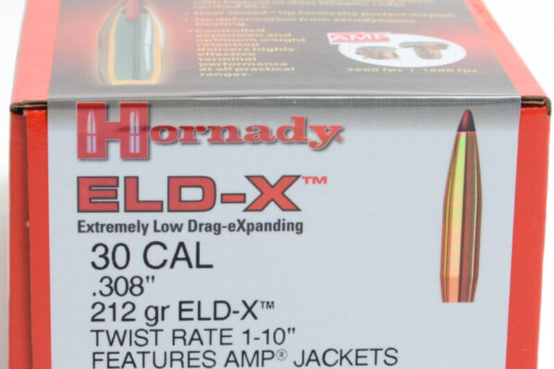 HORNADY 30CAL (.308") 212GR ELD-X BULLETS 100CT