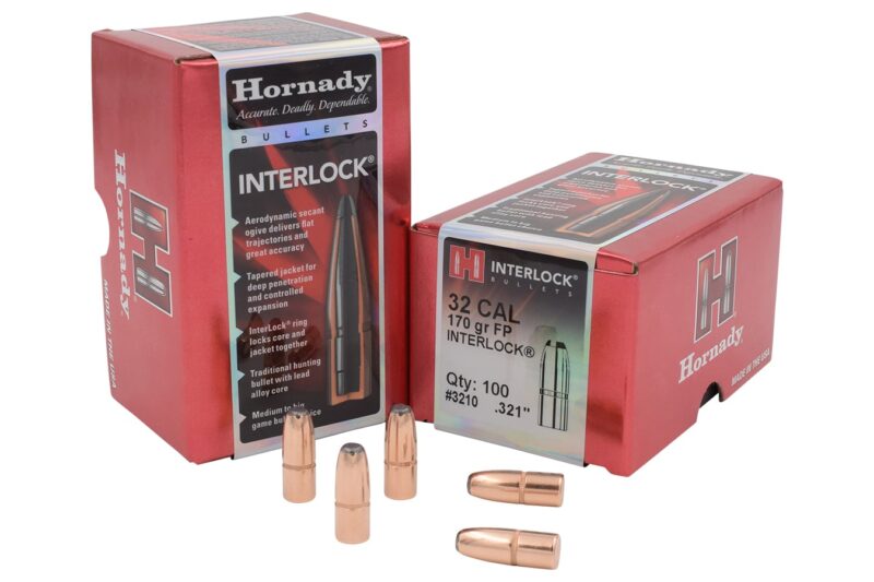 3210 HORNADY 32CAL (.321") 170GR FP BULLETS 100CT