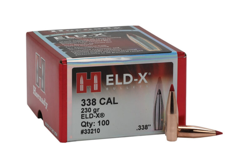 33102 HORNADY 338 (.338") 230GR ELD-X BULLETS 100CT