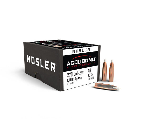 NOSLER 270CAL(.277") 150GR ACCUBOND BULLETS 50CT