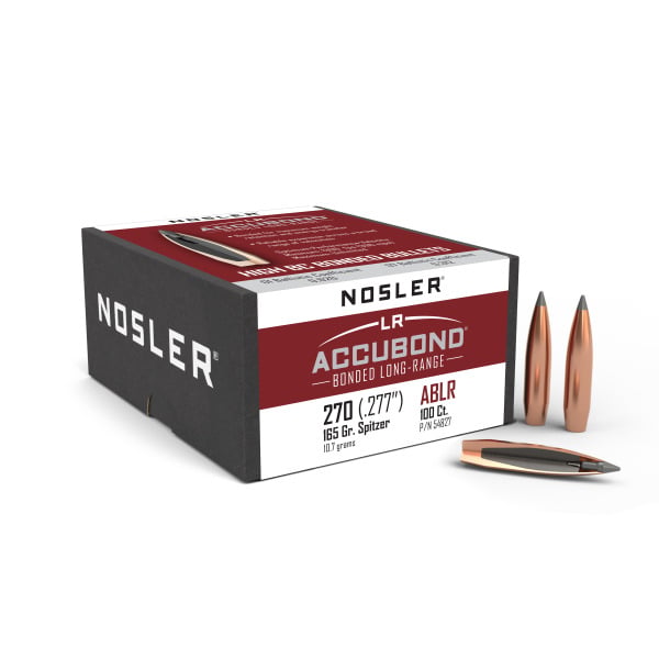 NOSLER 270CAL (.277") 165GR ACCUBOND LR SP BULLETS 100CT