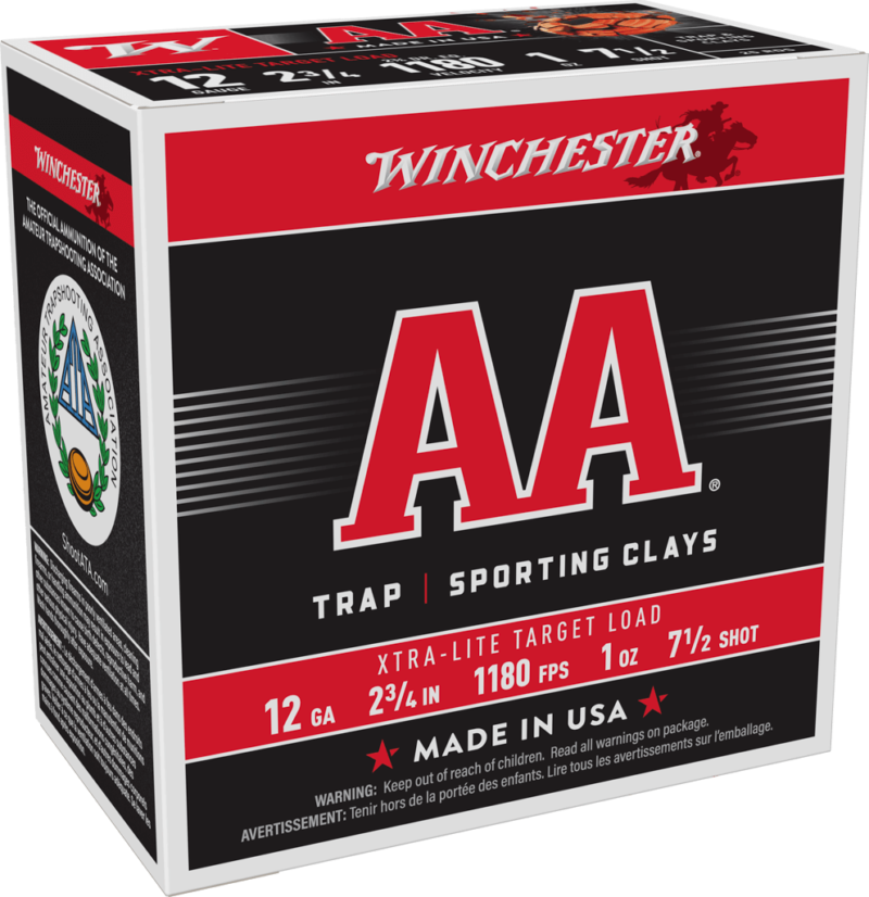WINCHESTER AA 12GA 2.75" 1OZ 1180FPS #7.5 AMMO 25RDS