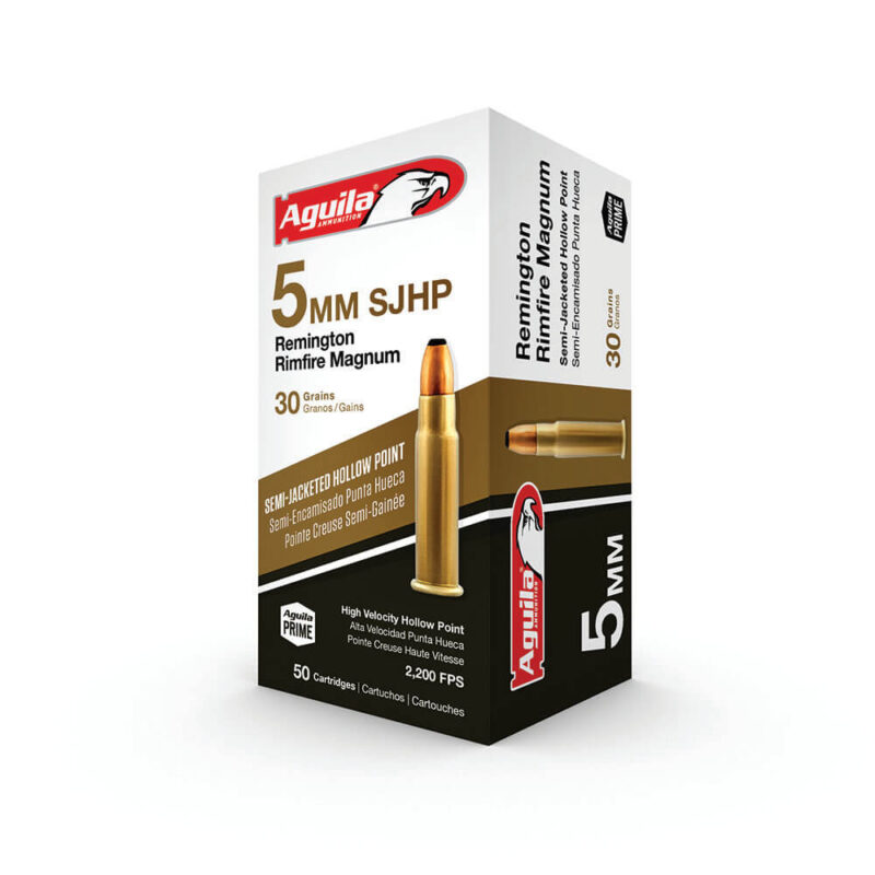 AGUILA 5MM REM MAG SJHP AMMO 50RDS