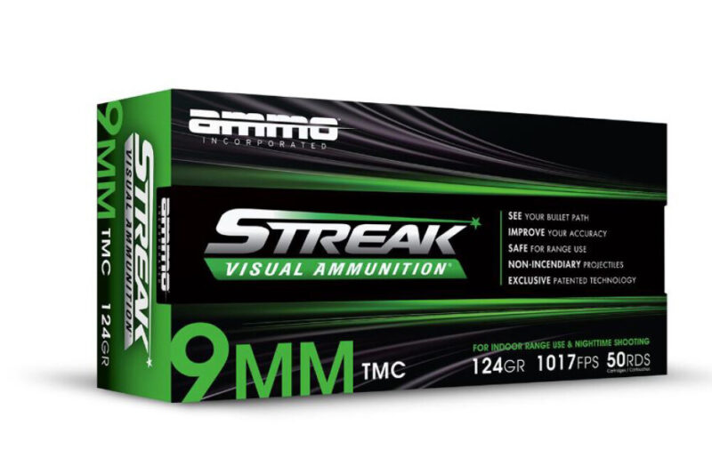 AMMO INC 9MM LUGER 115GR TMC GREEN STREAK AMMO 50RDS AMMO INC 9MM LUGER 115GR TMC GREEN STREAK AMMO 50RDS