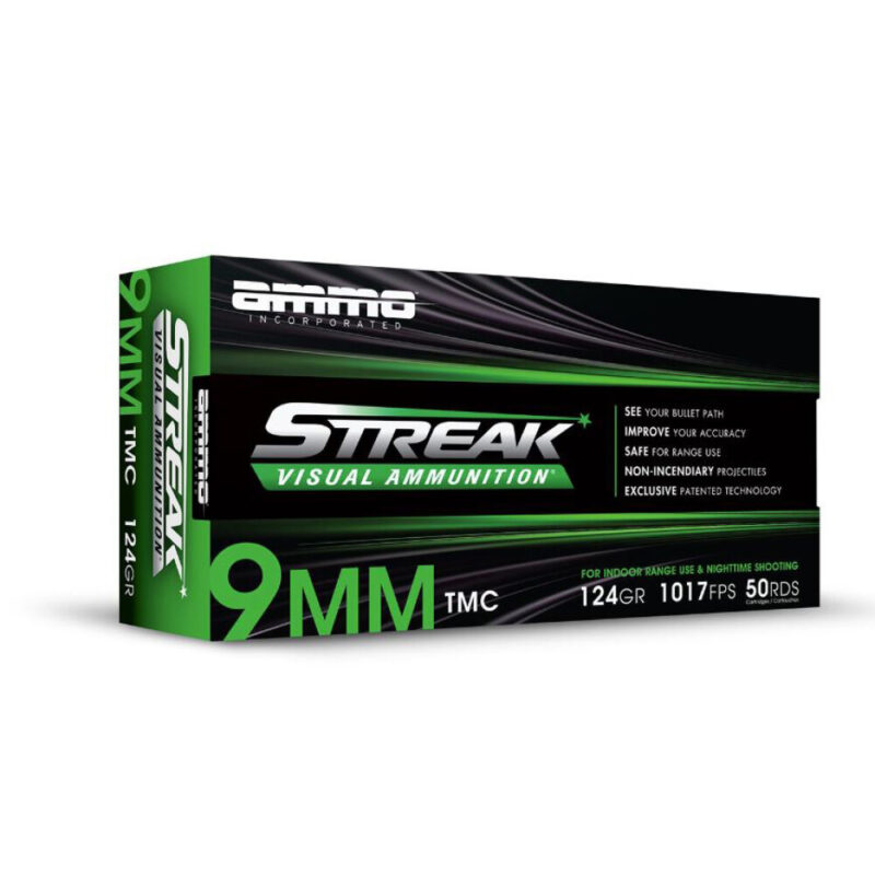 AMMO INC 9MM LUGER 115GR TMC GREEN STREAK AMMO 50RDS