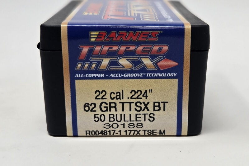 BARNES 22CAL (.224") 62GR TTSX BT BULLETS 50CT