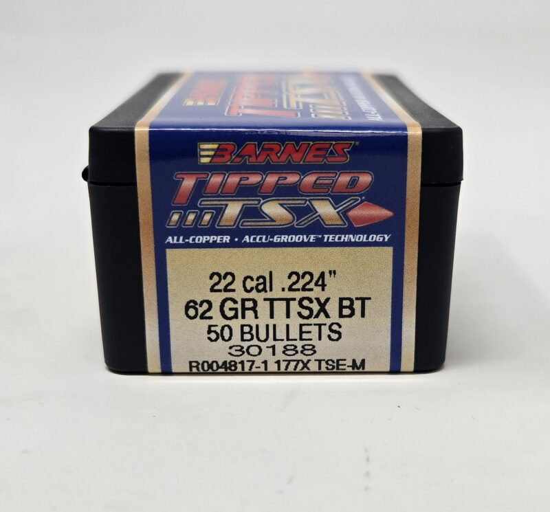 BARNES 22CAL (.224") 62GR TTSX BT BULLETS 50CT