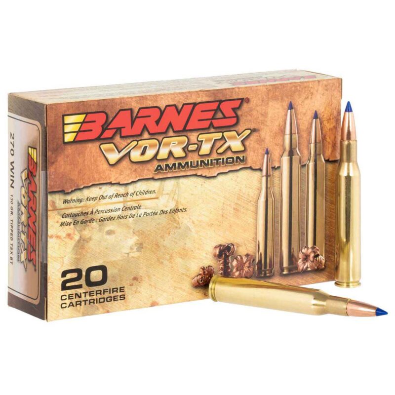 BARNES VORTEX 270 WINCHESTER 130GR TTSX-BT AMMO 20RDS