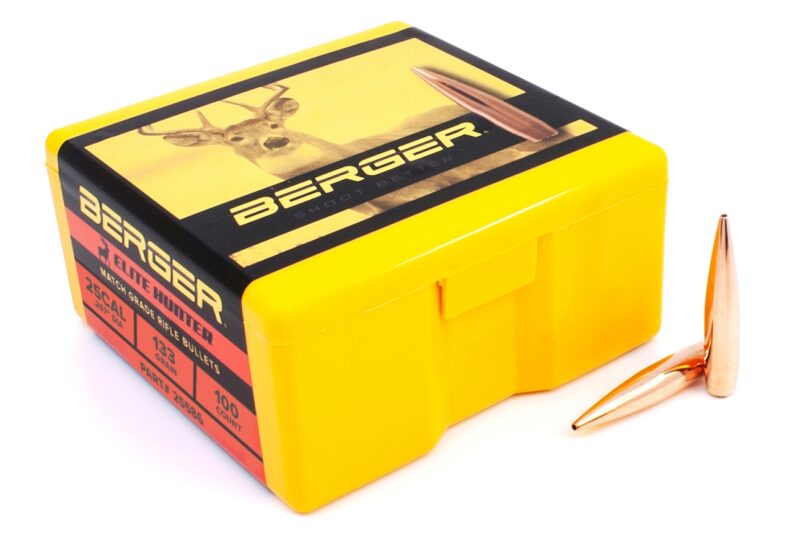 BERGER 25CAL (.257") 133GR HPBT BULLETS 100CT