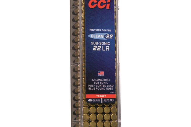 CCI CLEAN-22 22LR 40GR 1070FPS BLUE POLY COATED AMMO 100RDS