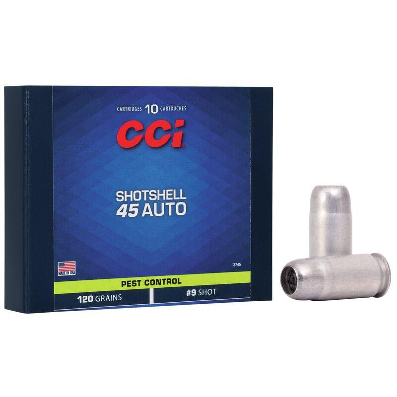 CCI SHOTSHELL PEST CONTOL 45ACP 120GR #9 SHOT AMMO 10RDS