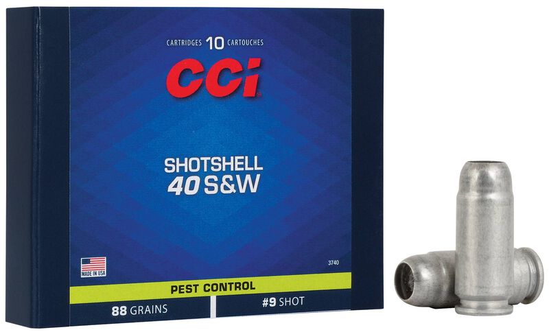 CCI SHOTSHELL PEST CONTROL 40 S&W 88GR #9 SHOT AMMO 10RDS CCI SHOTSHELL PEST CONTROL 40 S&W 88GR #9 SHOT AMMO 10RDS